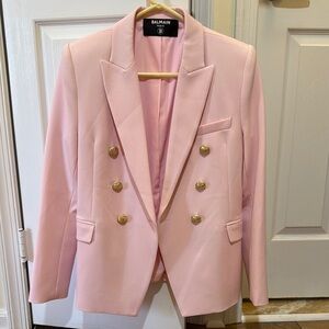 Balmain Pink Double-Breasted Blazer